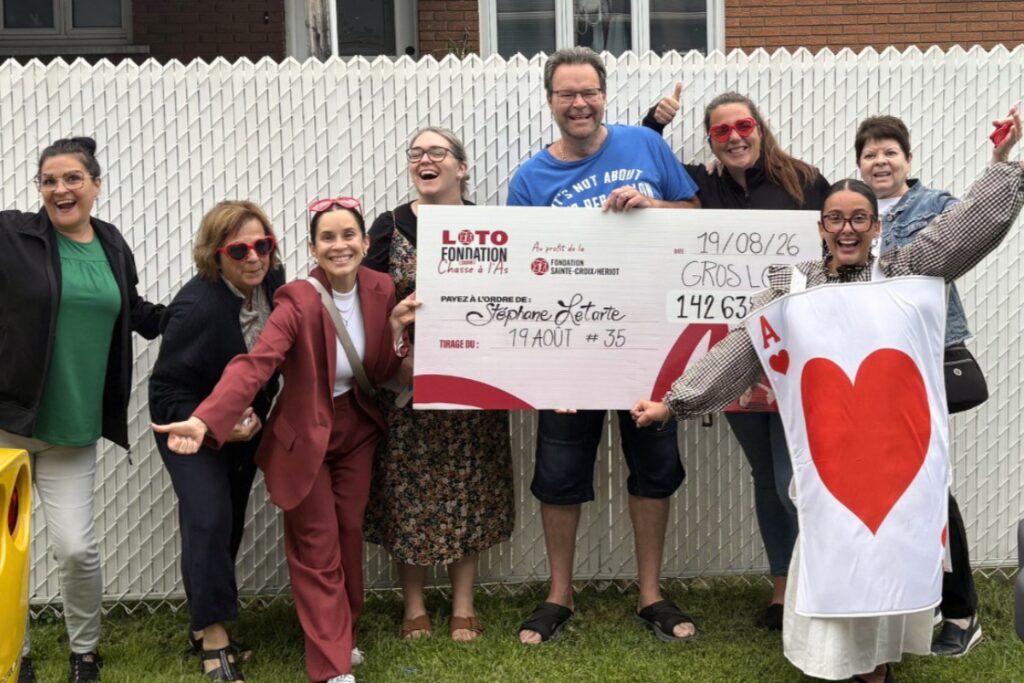 Frédéric Letarte remporte le gros lot de la Loto Fondation Sainte-Croix/Heriot